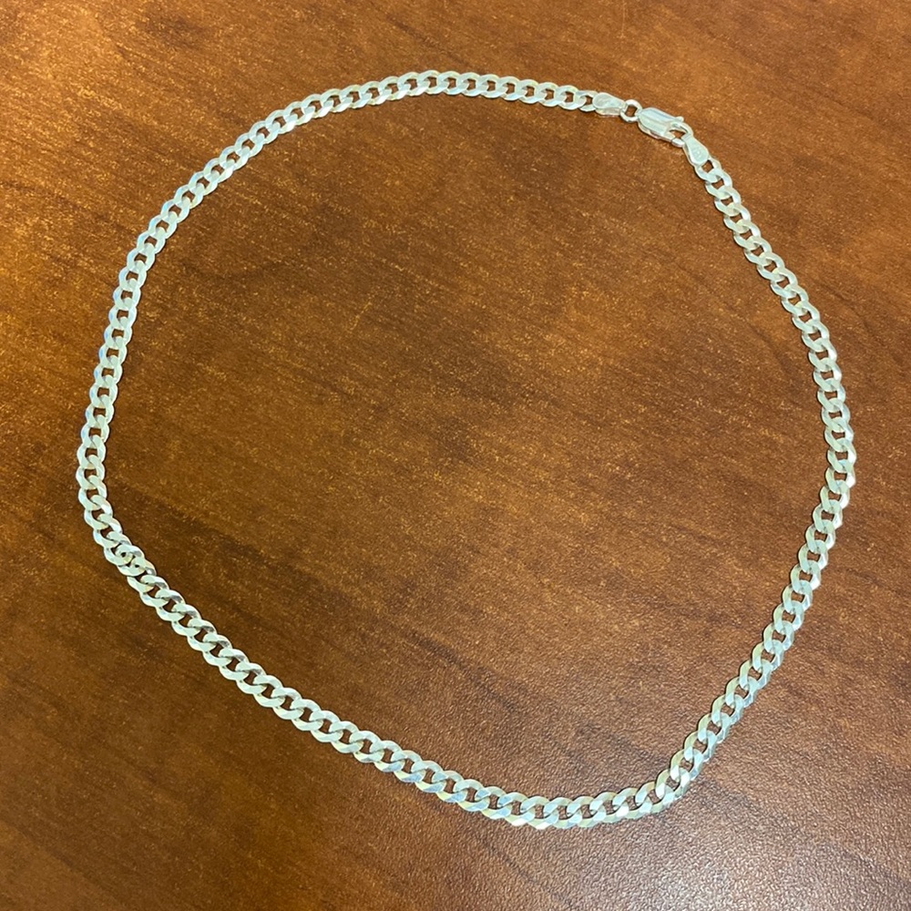 925 Sterling Silver Italian- Cuban link necklace- 16 inch